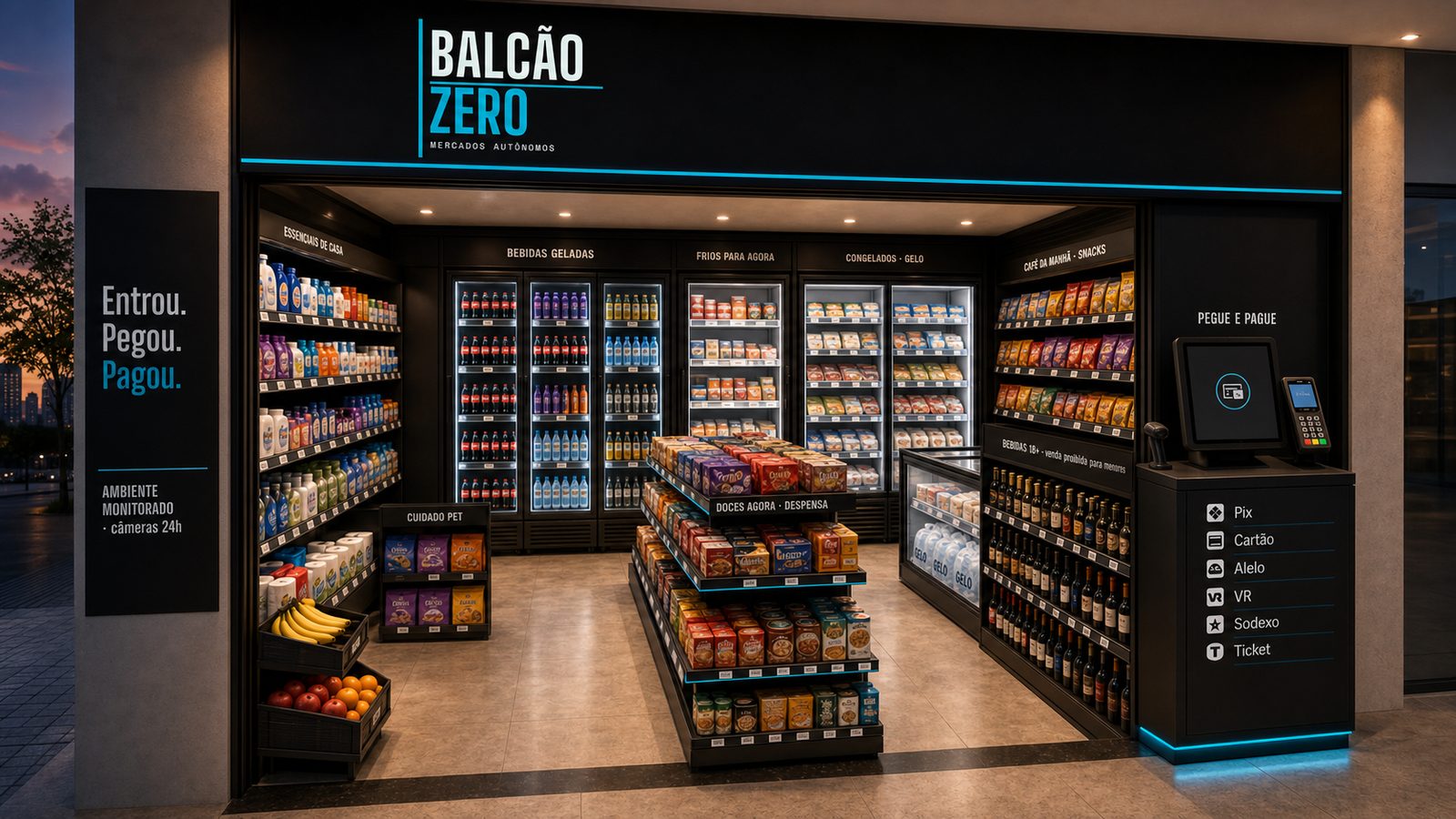 Render de unidade Balcão Zero em condomínio